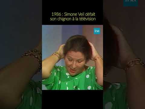Simone Veil enlève son chignon 😮 #INA #shorts