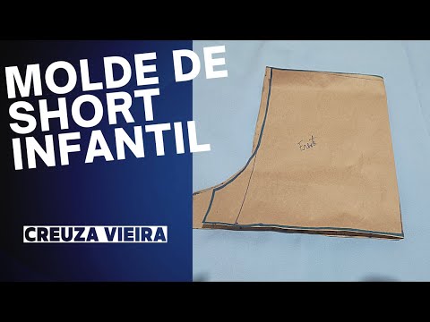 How to make a children's shorts pattern - Size 4 years - With measurements