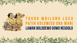 Download lagu Cuplikan Togog Mbilung Lucu - Patih Kolowiso Ora Wani Lawan Bolodewo mp3 Download lagu Cuplikan Togog Mbilung Lucu - Patih Kolowiso Ora Wani Lawan Bolodewo mp3