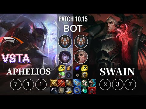 HLE Vsta Aphelios vs Swain Bot - KR Patch 10.15