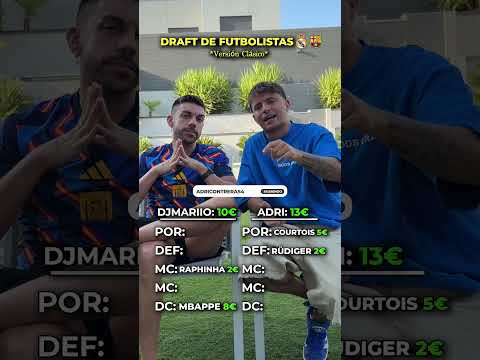 Draft de Futbolistas vs DjMaRiiO *Edición El Clásico* ⚽🔥 #shorts #futbol