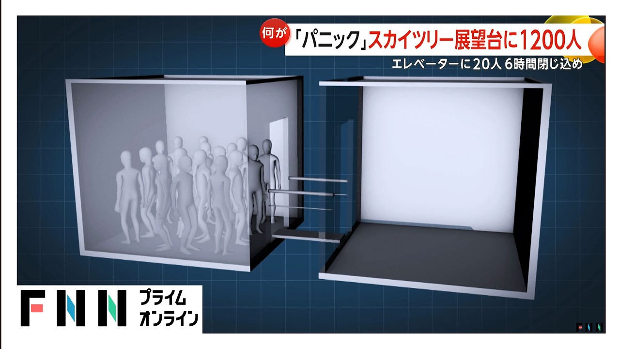 東京スカイツリー調査継続のため24日も臨時休業　エレベーター閉じ込め6時間…地上30メートルで乗客避難（2026年02月23日）
