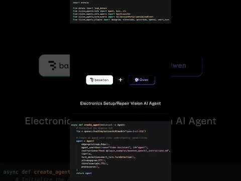 Python: AI Setup & Repair Agent Using Qwen3-VL and Baseten #ai #qwen #llm #openai thumbnail