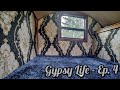 Gypsy Wagon Ep. 4, Trying to put up wall paper, 10,000 Subscribers celebration...