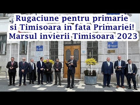 Prayer for the city hall and Timișoara in front of the City Hall! - Timisoara Resurrection March ...