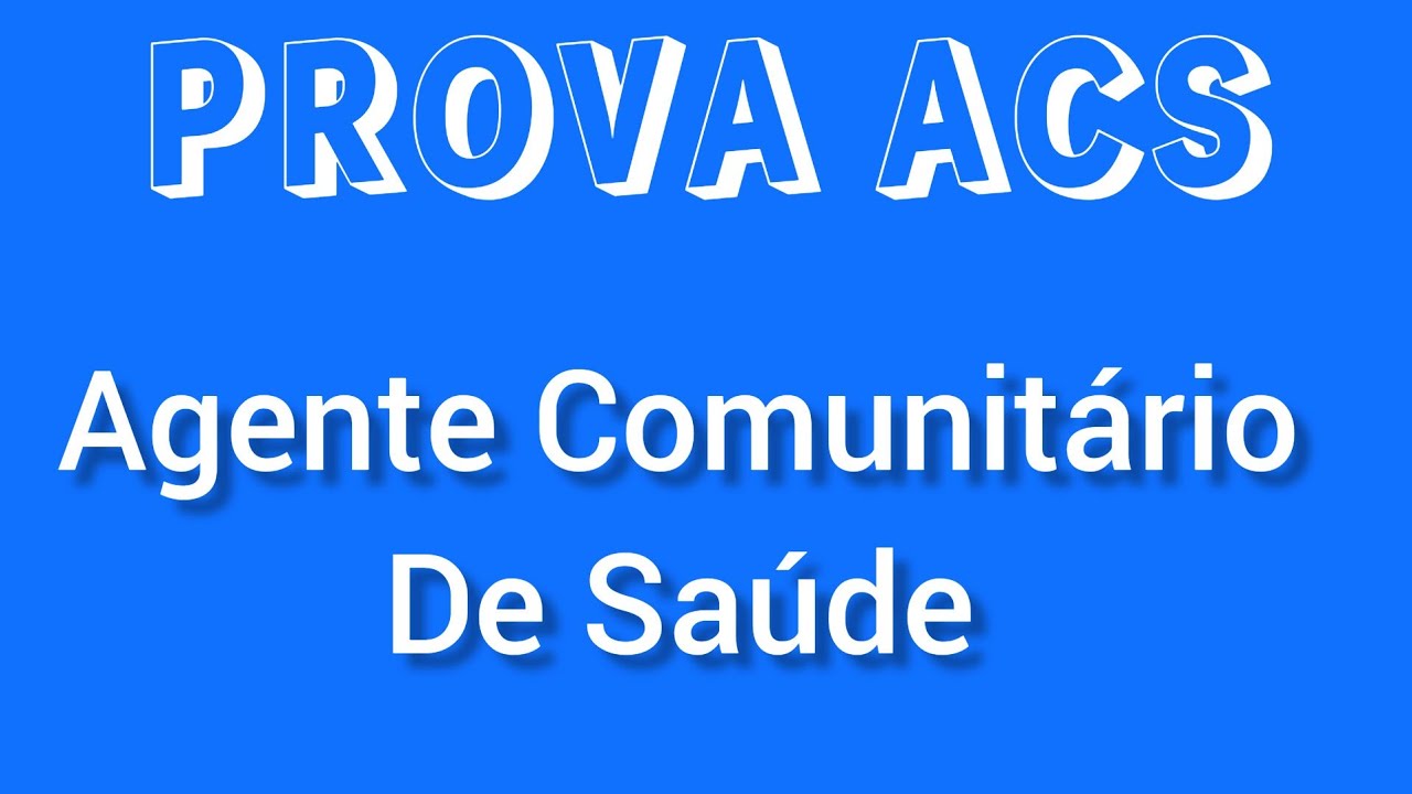 Resolvendo questões de PROVA Agente Comunitário de Saúde 2025 - Conhecimentos específicos ACS