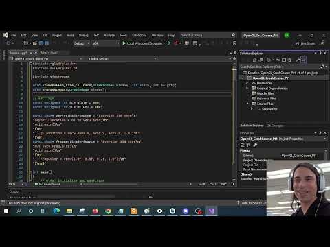 How to Run OpenGL on Windows 10 as fast and easy as possible with Visual Studio 2022.
