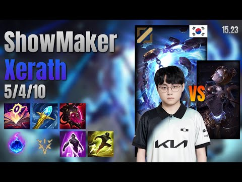 ShowMaker Mid Xerath vs Orianna lol KR solo rank Full Game 15.23 | 쇼메이커 제라스 vs 오리아나