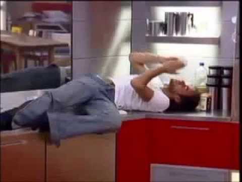 Big Brother UK 3 | Alex Sleeping On The Counter