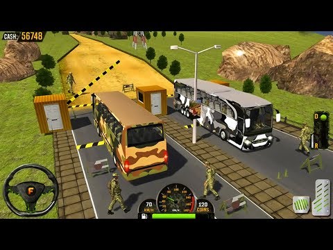 US Army Bus Driving Military Transporter - Offroad Simulator | Android Gameplay