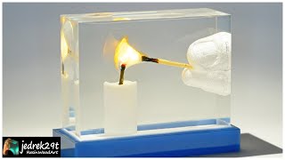How to make Burning Candle in Epoxy / RESIN ART