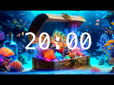 20 Minute Countdown Timer with Alarm | Calming Music | Enchanted Ocean