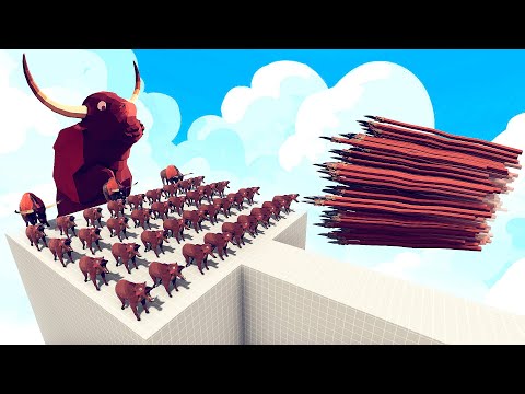 100x DAEODON + 3x GIANT BISON vs EVERY GODS - Totally Accurate Battle Simulator TABS