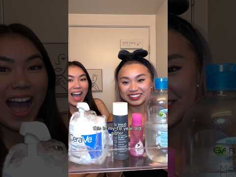 my 18 y/o sister PICKY skincare routine 🫣😯 (sensitive, dry, & eczema prone)