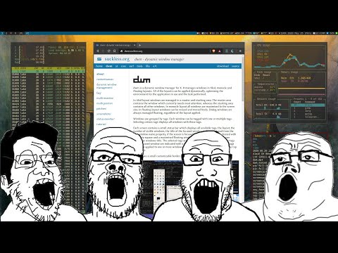 How dwm makes me look cool on the internet!!!! #unixporn #soydev