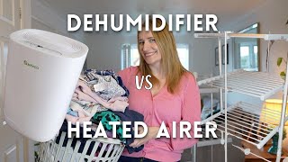 Dry laundry without a tumble dryer // Dehumidifier vs heated airer