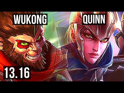 WUKONG vs QUINN (TOP) | 2.7M mastery, 5/0/0 | NA Diamond | 13.16