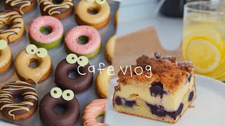 🌼Café Vlog with Cozy Vibes🌻 | Day I made Adorable Doughnuts and Desserts💓 ٩(❛ัᴗ❛ั ๑)