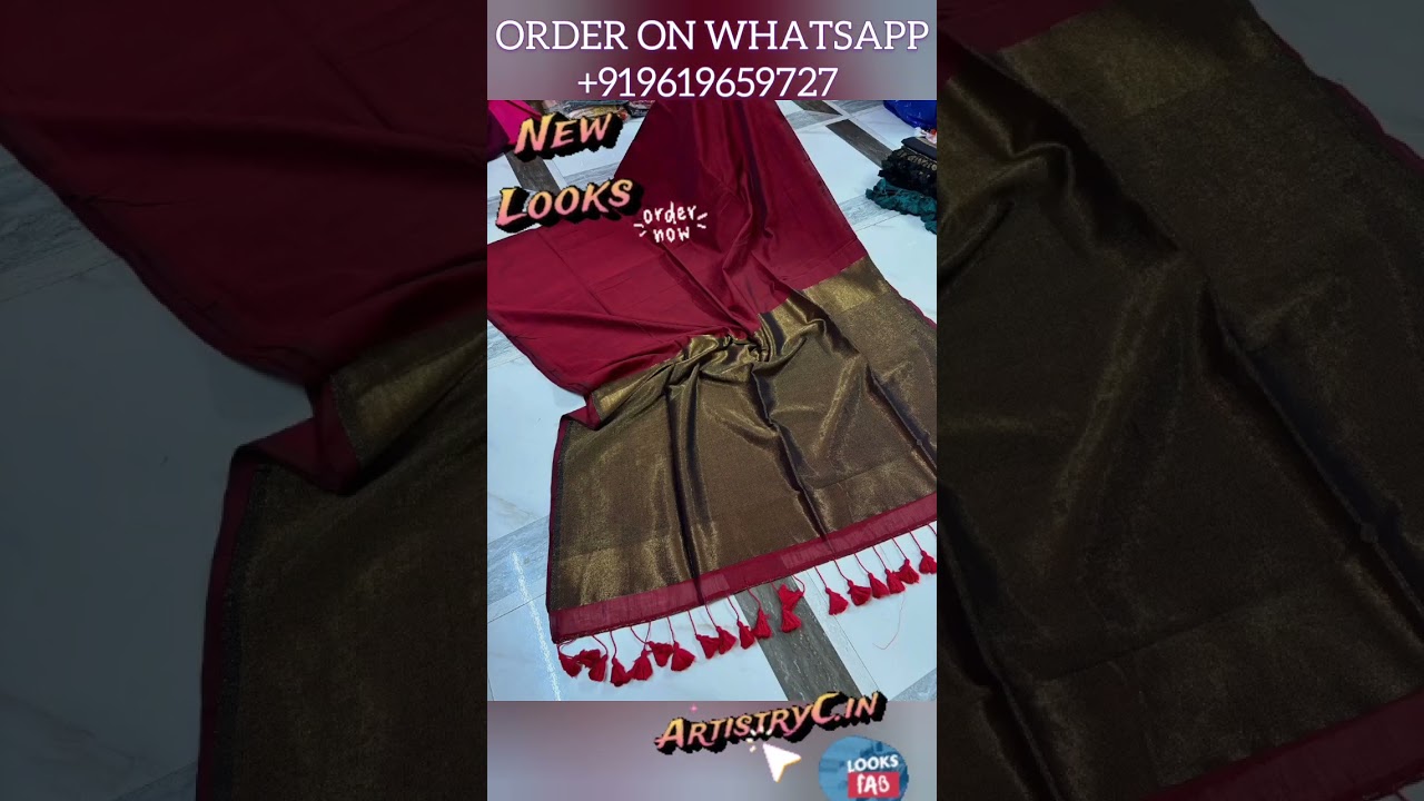 Latest Khadi Cotton Zari Saree under Rs 755? Akshara Style Festive Look! Whatsapp +919619659727