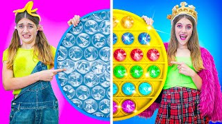 Rich Twin VS Broke Twin in School || Awkward Funny Situations with Friends