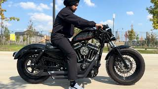 Custom Harley Davidson Sportster 48 with Vance and Hines Exhaust