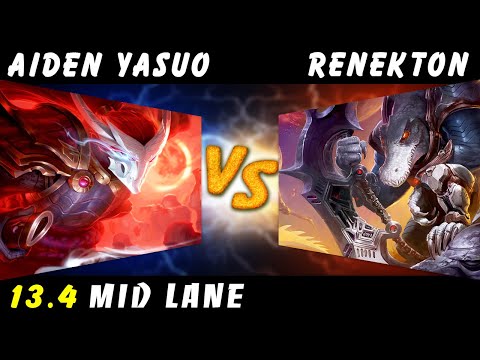 AidenYasuo - Yasuo vs Renekton MID Patch 13.4 - Yasuo Gameplay