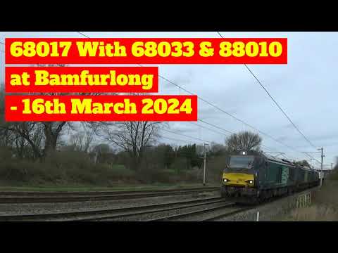 68017 With 68033 & 88010 at Bamfurlong - 16th March 2024