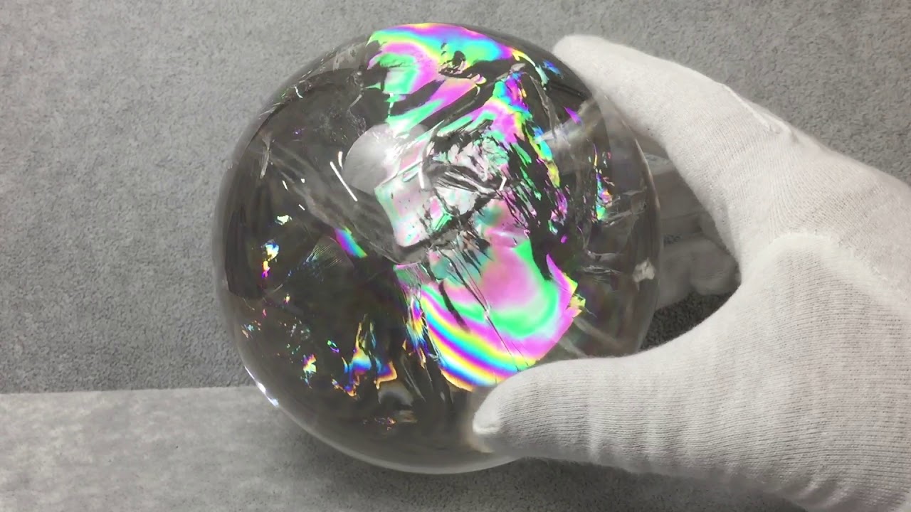 62mm ヒマラヤ水晶 アイリスクォーツ 丸玉 大玉スフィア スーパートップクオリティ]レインボー水晶丸玉/アイリスクォーツ