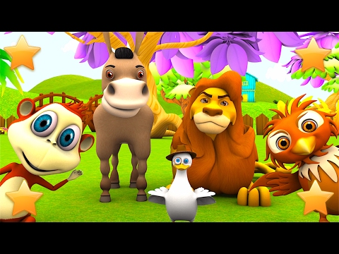 Learn Farm Animals and Animals Sounds | Nursery Rhymes & Kids Songs