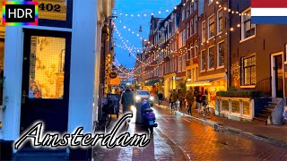 🇳🇱【HDR 4K】Amsterdam Winter Walk - From Leidseplein (November, 2021)