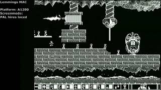 Lemmings Macintosh version on Amiga