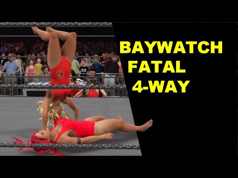 WWE 2K17 Baywatch Fatal 4 - Alexa & Candice & Adriana & Eva Marie