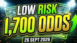 Football Predictions Today | FREE Betting Tips | 1,700 Odds 🔥 | Over 1.5 Goals.