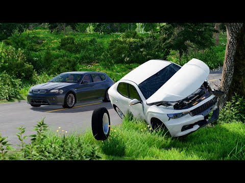 BeamNG Drive Realistic Highway Car Crashes #1