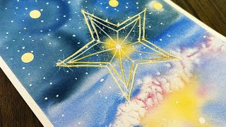 Watercolor Winter Scene - Create a Glowing Celestial Painting