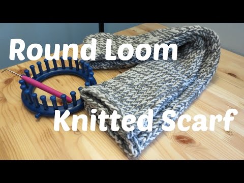 Round Loom Knitted Scarf
