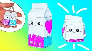 DIY PAPER SQUISHY  HOW TO MAKE A SQUISHY  3D Milk 