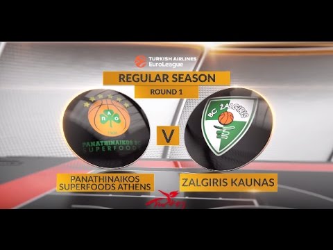 EuroLeague Highlights RS Round 1: Panathinaikos Superfoods Athens 84-76 Zalgiris Kaunas