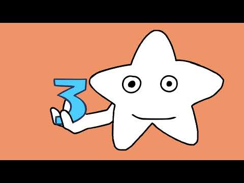 it's time to learn with happy star - Will you count to 3 with happy star