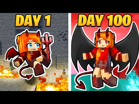 I Survived 100 DAYS As A DEMON in Minecraft!