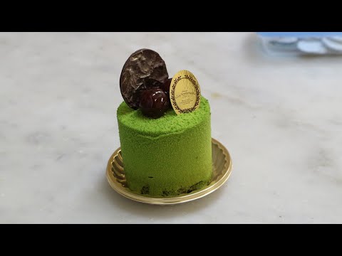 [Sección transversal de dulces] Pastelería Lesanefort "Pistache Griot"