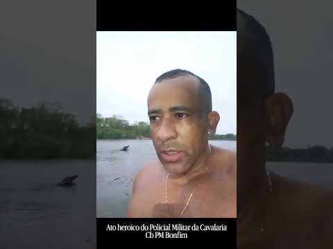 Veja o vídeo; Policial de folga usa técnica de mergulho e salva duas crianças de afogamento em rio