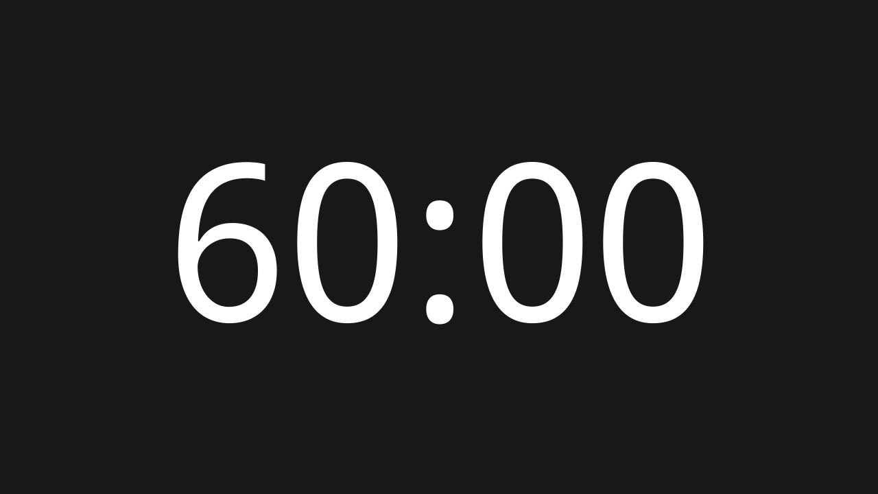 60 Minute Countup [No Copyright Timer]