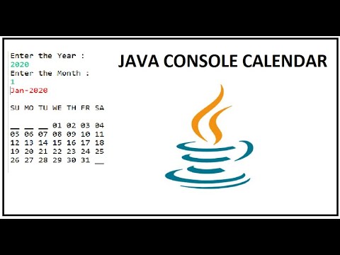 Java Calendar Java Console Calendar