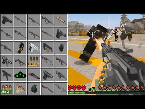 ✔️ MELHOR MOD de ARMAS REALISTAS no MINECRAFT!