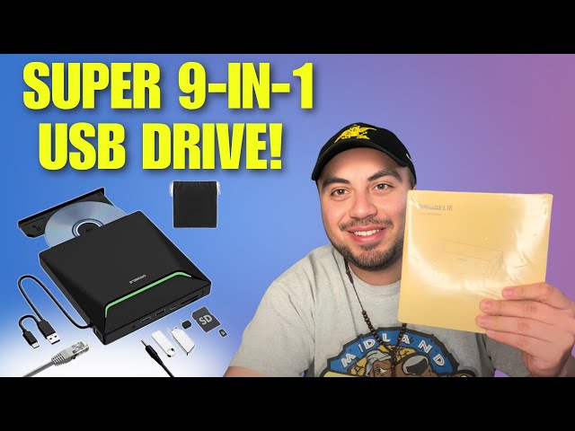 Vídeo relacionado con ORIGBELIE Grabadora CD DVD Externa con 4 Puertos USB y 2 Ranuras para Tarjetas TF/SD, USB 3.0 Portátil Lector CD Externo para Portatil, PC, Desktop, MacBook, Windows 11/10/8/7/Vista, Linux, Mac OS