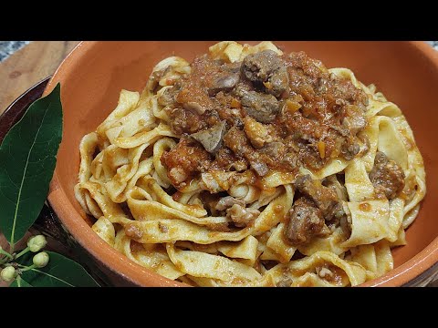 FETTUCCINE con rigaglie di pollo