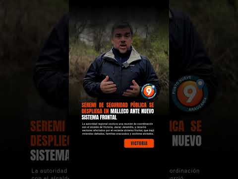 Victoria: refuerzan la coordinación ante nuevo sistema frontal en La Araucanía