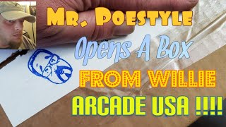 Mr. Poestyle Opens A mystery Box From Willie At Arcade USA .