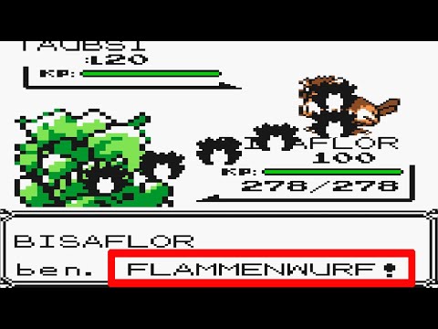 Bisaflor mit FLAMMENWURF - Attacken Glitch - jedem Pokemon jede Attacke beibringen -ACE Pokemon Gelb